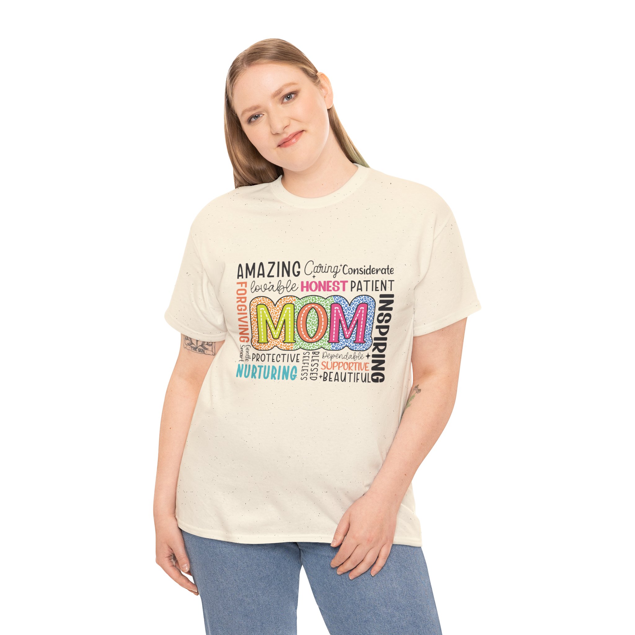 Mom Word Cloud T-Shirt – Colorful “MOM” Mother’s Day Gift Graphic Tee