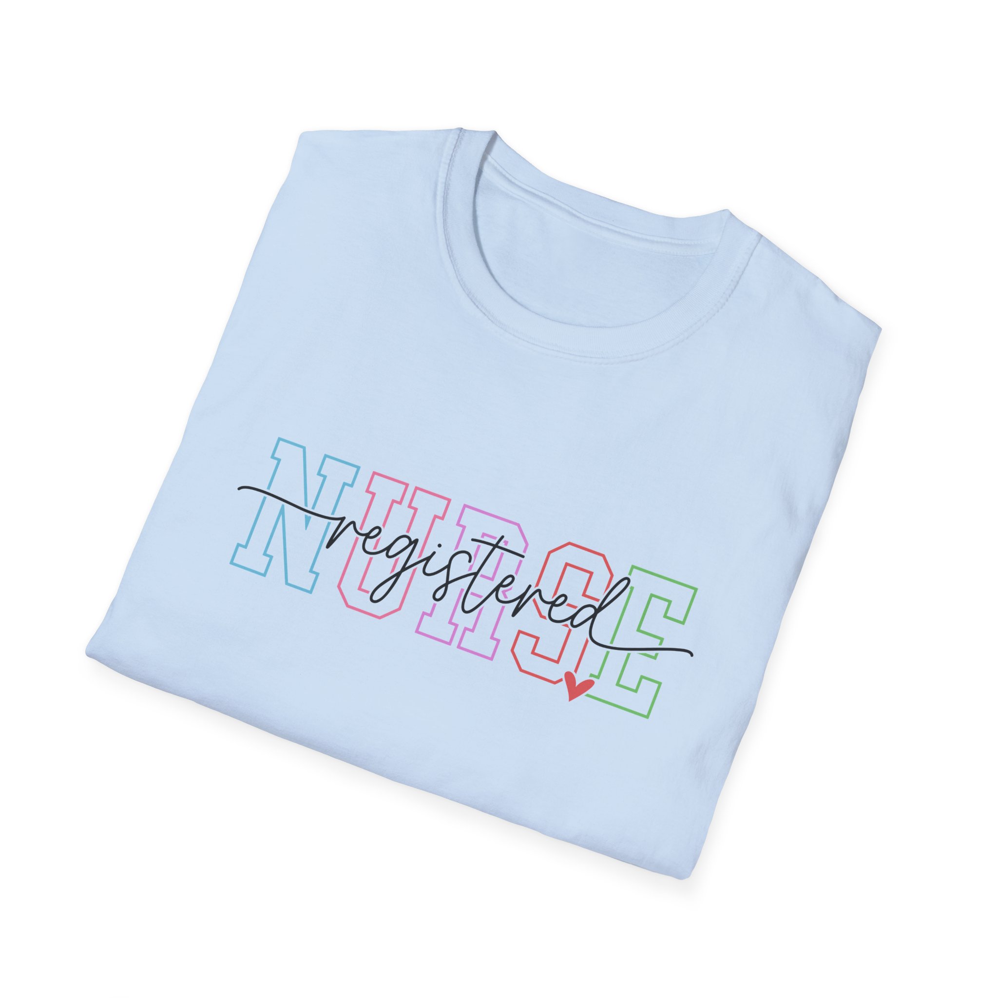 Nurse Graduated Tee – Pastel Outline Nursing School Graduation T-Shirt - Image 4