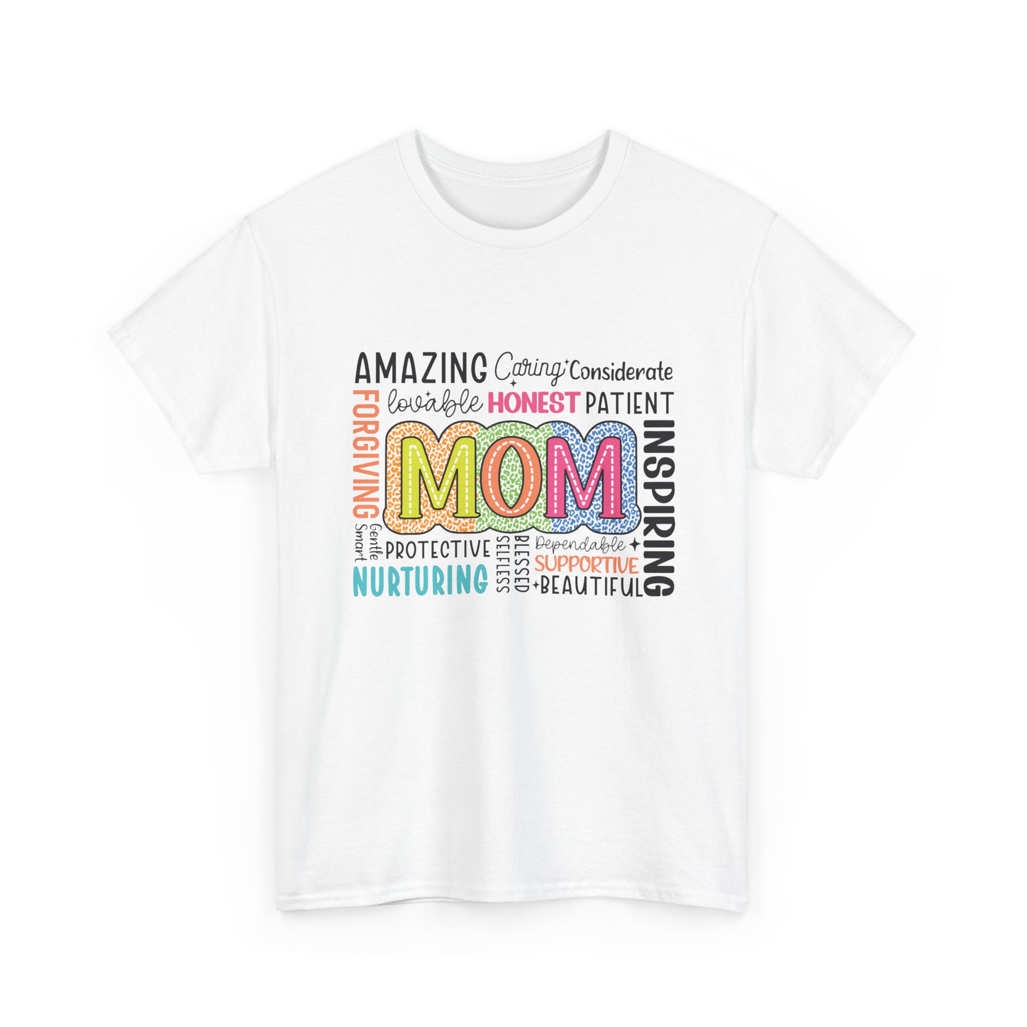 Mom Word Cloud T-Shirt – Colorful “MOM” Mother’s Day Gift Graphic Tee - Image 7