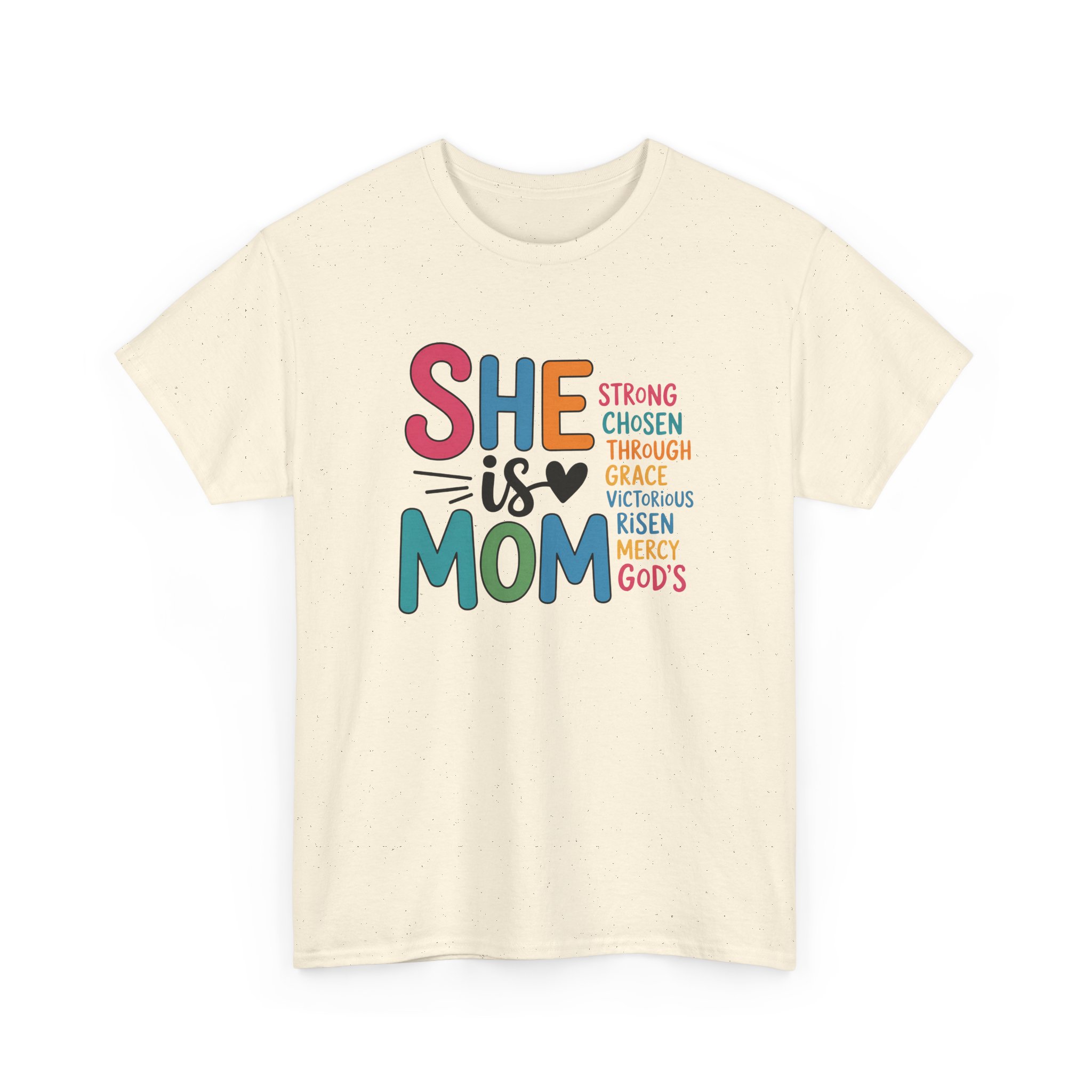 She Is Mom Christian Graphic Tee – Inspirational Mother’s Day Faith Shirt - Image 7