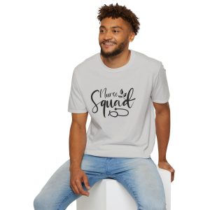 Nurse Squad T-Shirt — Cute Script Stethoscope Tee for Nurses